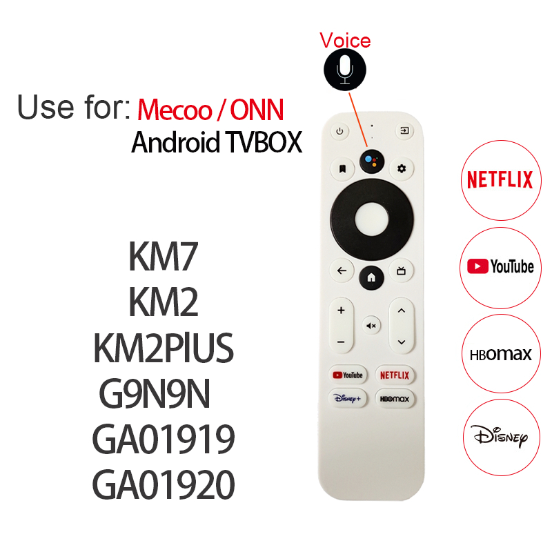 คำสั่งเสียง รีโมตคอนโทรล สําหรับกล่องทีวี Mecool ONN 4K Android TV Box รีโมท Remote  KM7 KM2 KM2Plus
