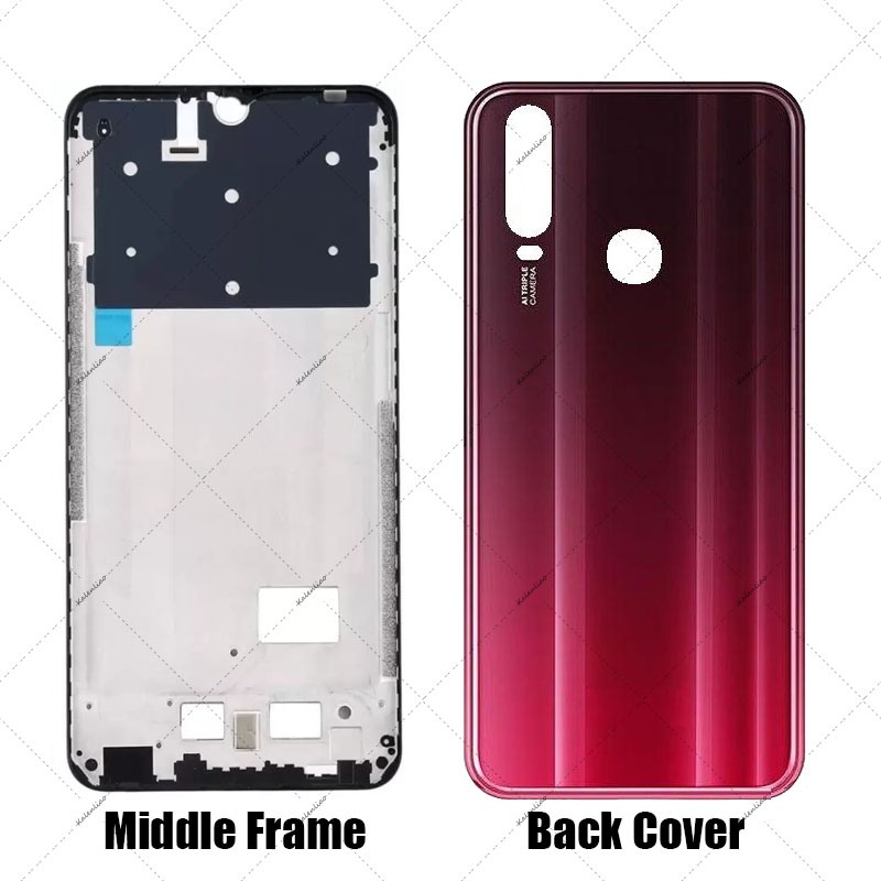 VIVO Y11 Y12 Y15 Y17 Y3 U3X 2019 กรอบกลางฝาหลังแบตเตอรี่เคสประตู