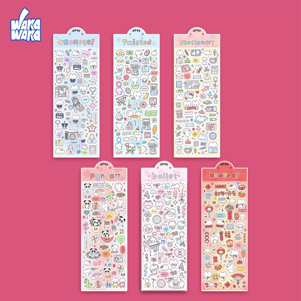 Wakawaka Original Sticker Cute Cuckoo Card Sticker Handbook Sticker diy