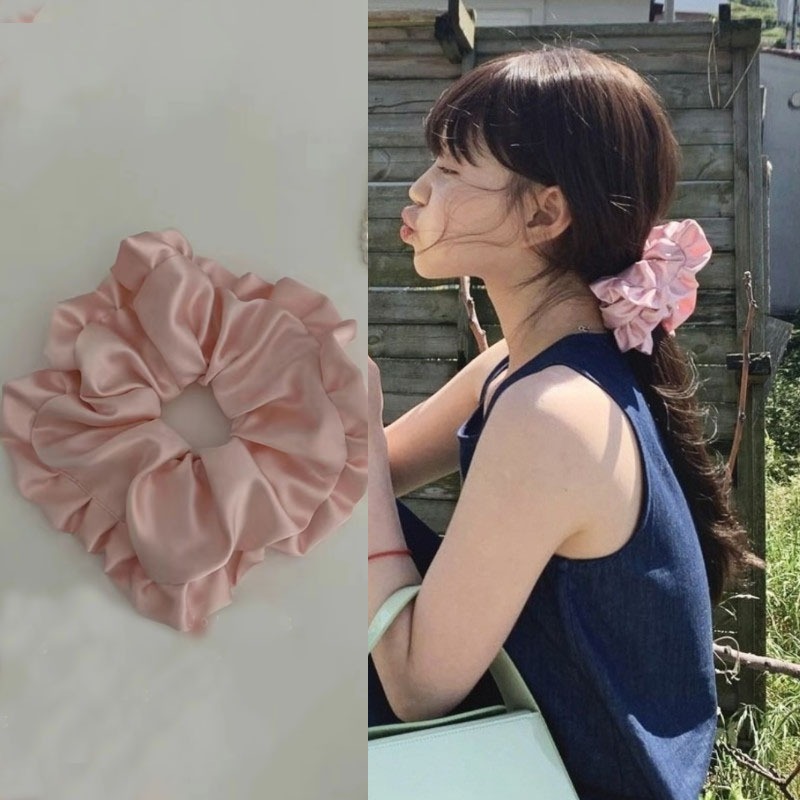 ขนาดใหญ่ผูกผมหางม้าหัวเชือก Scrunchies อุปกรณ์เสริมผมสําหรับ Priness Girls