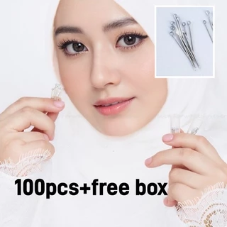 หมุดสแตนเลส (ไมโครพิน) พร้อมกล่องฟรี - 100 ชิ้น