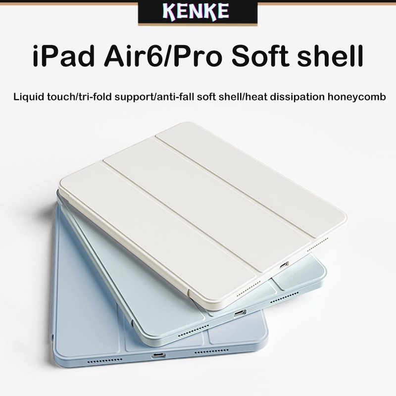 Kenke เคสแท็บเล็ตครอบคลุมสําหรับ iPad 2024 air 6th air 4 air 5th gen M4 pro 11 13 12.9 นิ้ว 10th gen Case 7th 8th 9th gen Case mini6 5th 6th mini 1 2 3 air 2 สมาร์ทกรณี