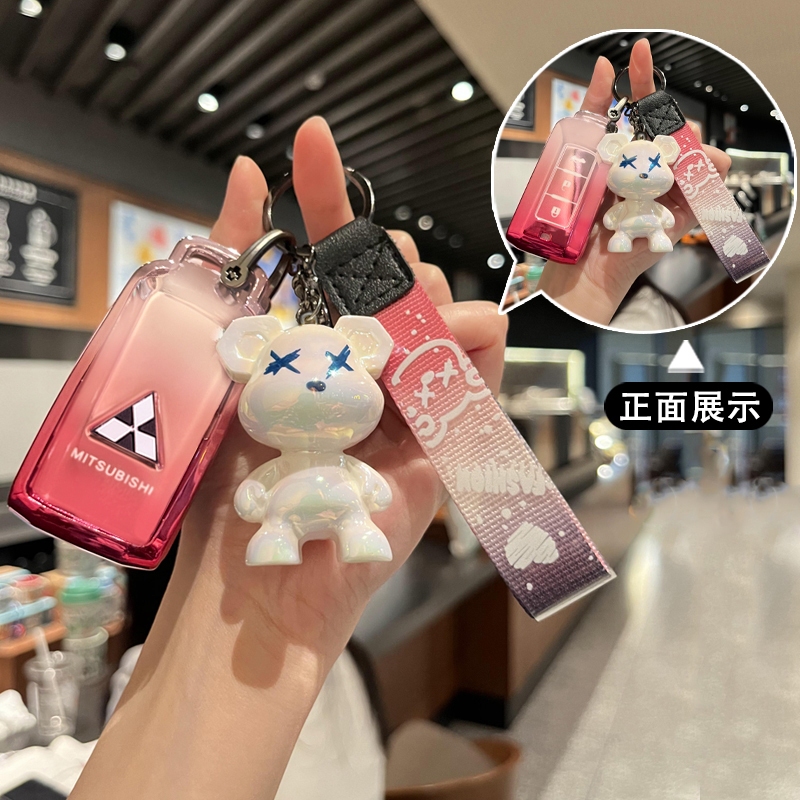 พร้อมส่ง เคสรีโมตกุญแจรถยนต์ TPU แบบนิ่ม สําหรับ Mitsubishi Xpander Outlander 3 ASX Colt Lancer Grandis Pajero Sport Eclipse Cross Montero  ของแต่งรถยนต์ พวงกุญแจ