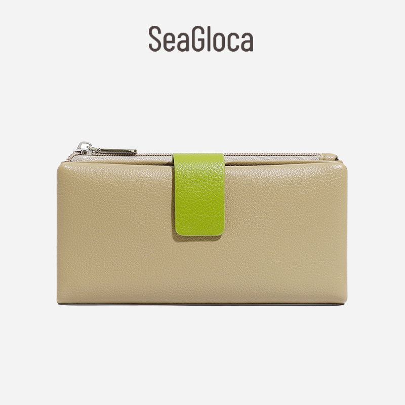 Seagloca ใหม่แฟชั่นอเนกประสงค์ Practical Bifold ยาวกระเป๋าสตางค์กระเป๋าสตางค์สําหรับผู้หญิงไม่มี 1917