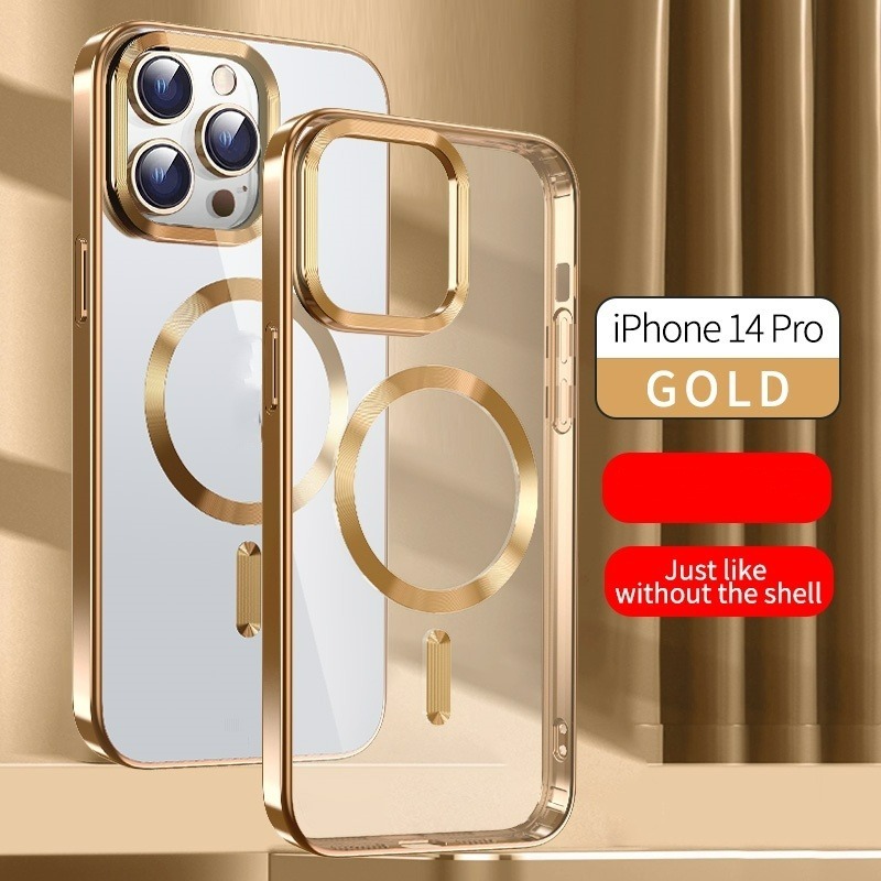 หรูหราบางเฉียบชุบแม่เหล็กเคสใสสําหรับ ไอโฟน 16 15 14 บวก 11 12 13 มือโปร สูงสุด กรณีกันกระแทกป้องกันปลอกอ่อนใส