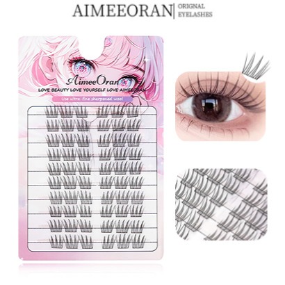 AIMEEORAN ใหม่ขนตาปลอม 3D Cluster Soft รูปแบบดอกทานตะวันคุณภาพสูง DIY