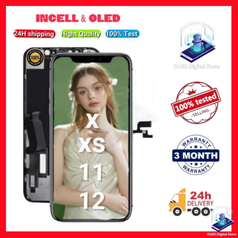 Gx OLED ใช้งานร่วมกับ LCD TouchScreen จอแสดงผล Digitizer สําหรับ X XS XR XS MAX 11 11 PRO 12 12PRO 1