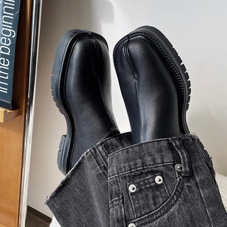 รองเท้า สําหรับผู้ชายและผู้หญิง หนังคลาสสิก ลําลอง Unisex ดีไซน์สบาย