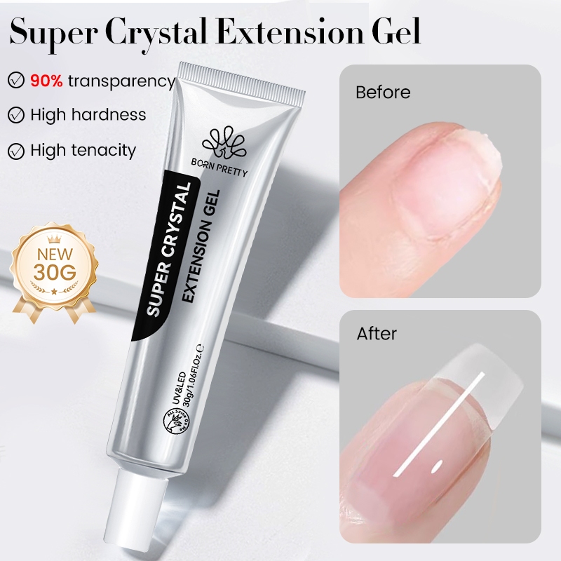 Born PRETTY Super Crystal Extension Gel Polish Clear 30 มล. เจลต่อขยายซูเปอร์คริสตัล ยาทาเล็บเจล