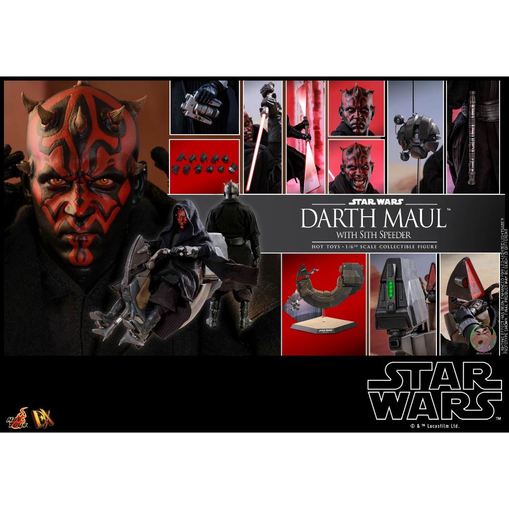 Hot Toys DX17 STAR WARS I : THE PHANTOM MENACE – DARTH MAUL W/ SITH SPEEDER 1/6th Scale Collectible 