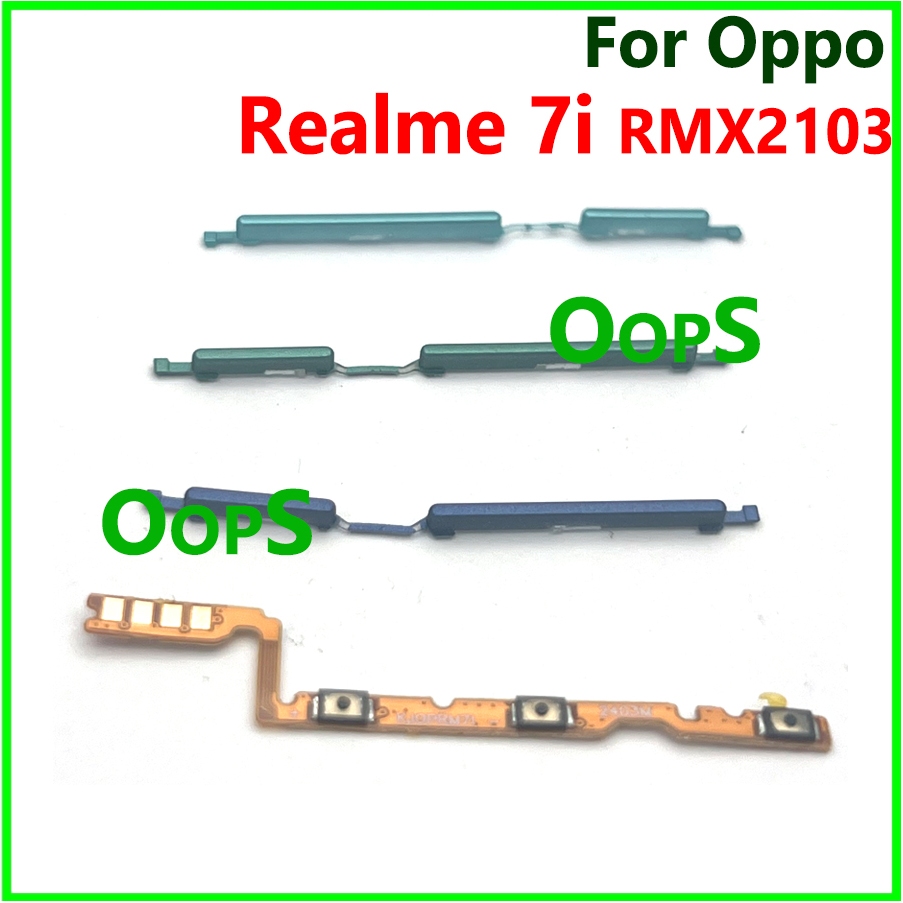 ระดับเสียงเปิดปิดปุ่ม Flex สําหรับ Realme 7i C17 RMX2103 RMX2101 สวิตช์ปุ่มขึ้นลงสายริบบิ้น