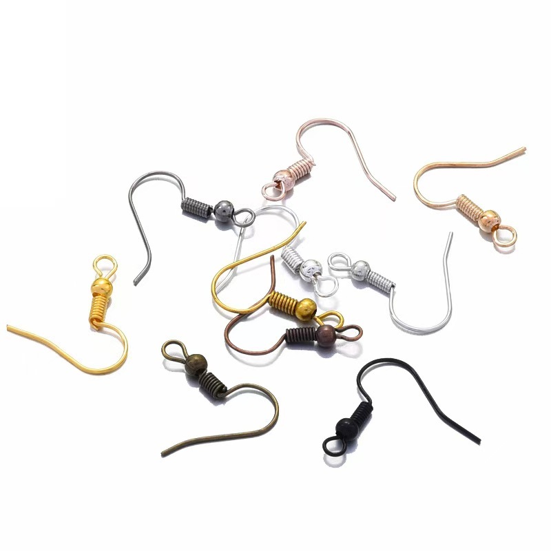 100-200 ชิ้น 20 x 17 มม. ต่างหูทองเงินสําริดโบราณ, ที่เกี่ยวหู, ต่างหูทําเครื่องประดับ