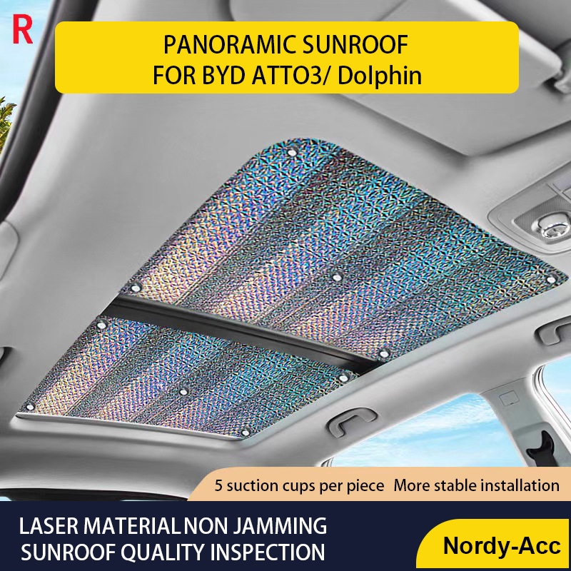 ม่านบังแดด BYD skylight วัสดุเลเซอร์ ฉนวนกันความร้อน และกันแดด เหมาะสําหรับ BYD ATTO3 SEAL Dolphin