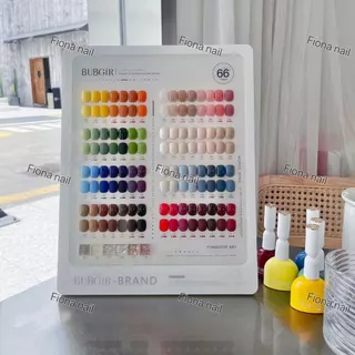 ✨พร้อมส่ง✨ BUBGIR 66 ยาทาเล็บ พร้อมชาร์ตโชว์.ขวด สีเดียวกัน ระบายสีสีดีสวยงาม15ml.base+top