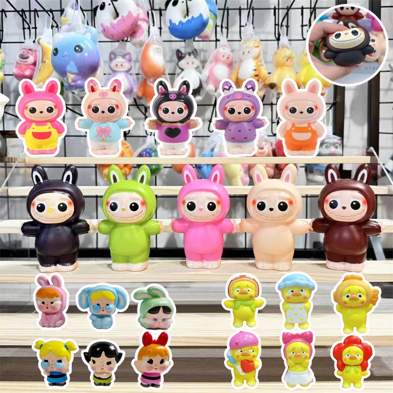 LABUBU พวงกุญแจ จี้ตุ๊กตาการ์ตูน Labubu Macaron น่ารัก สําหรับห้อยกระเป๋า สกุชชี่ลาบูบู้มาใหม่น่ารักทุกตัวของเล่นก๊อตจิ