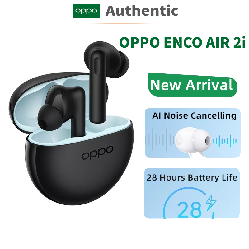 Oppo ENCO Air 2i TWS หูฟังบลูทูธไร้สาย AI ตัดเสียงรบกวน แบตเตอรี่ 28 ชั่วโมง สําหรับ Find X5