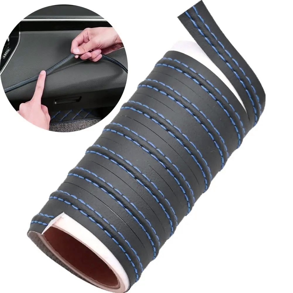 รถกาวตนเองตกแต่งสาย Pu แถบหนังแดชบอร์ดประตู Mouldings Trim DIY ตกแต่งแถบ ราคา ถูกที่สุด ดีลบีเคเค แกลเลอรีภาพที่ 8