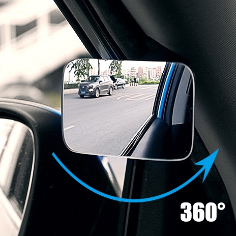 ภายในรถกระจกเสริม 360 องศาปรับ ความละเอียดสูง ไร้ขอบจุดบอดกระจกมองหลังที่จอดรถมุมกว้างกระจก