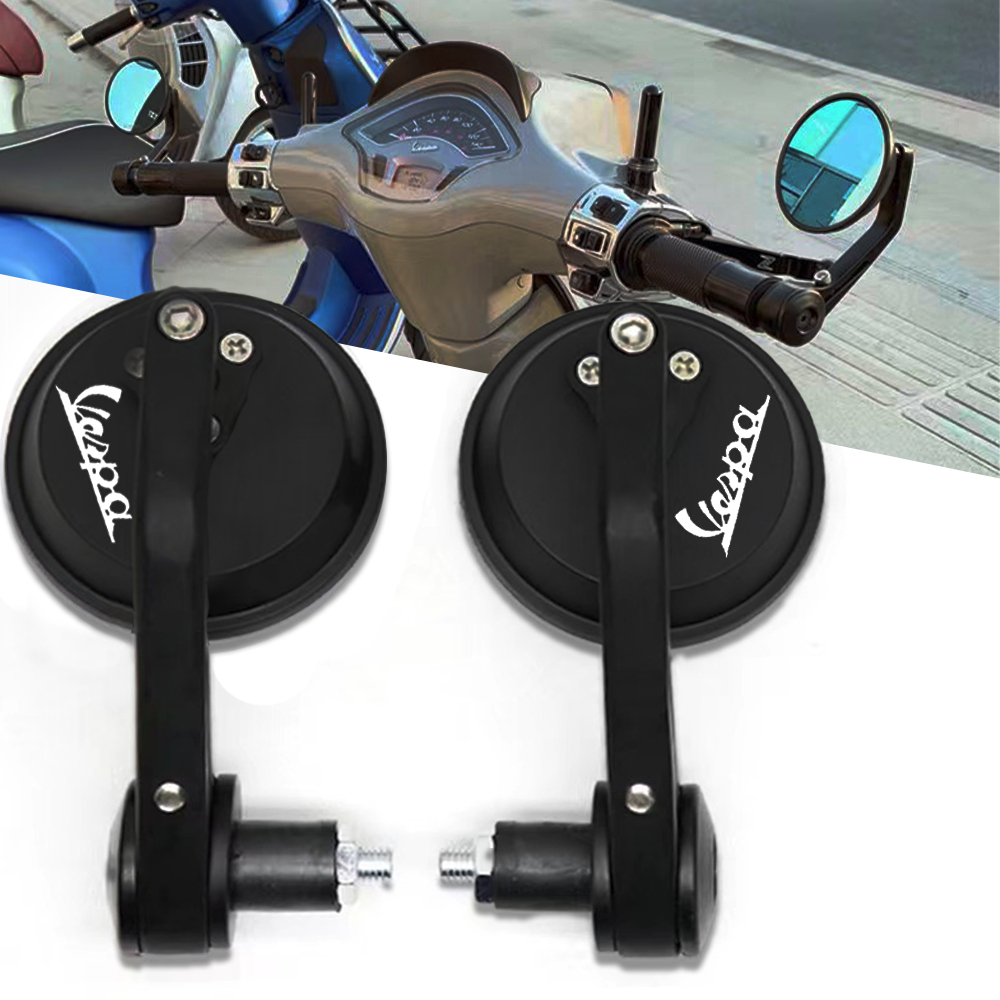 กระจกปลายแฮนด์ Vespa สปอร์ต ดีไซน์สวย งาน CNC คุณภาพ แข็งแรงทนทาน Vespa Gtsi 300 Primavera Vespa Sprint 150