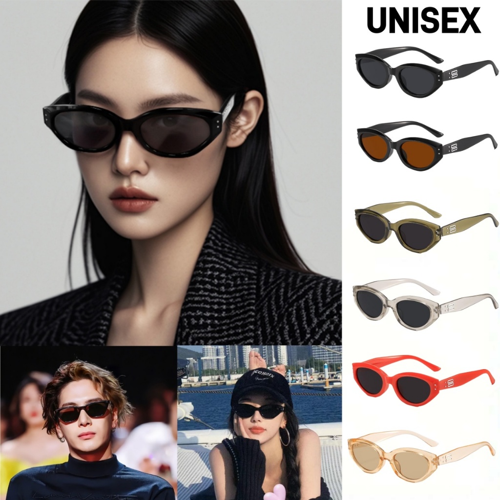 Retro กรอบขนาดใหญ่ GM Cat Eye UV400 แว่นตากันแดดป้องกันรังสีสําหรับ Unisex ผู้หญิงและผู้ชาย Designer สไตล์ Rococo Spy แฟชั่นหรูหรา Designer ยี่ห้อ Jennie เกาหลี