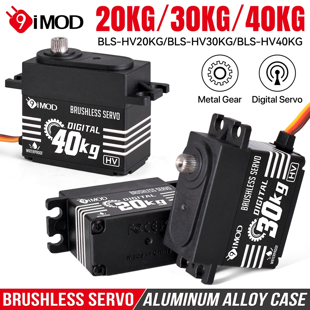 9imod Brushless Servo 20 กก.30 กก.40 กก.อลูมิเนียมกันน้ําดิจิตอลเกียร์โลหะ HV Servo สําหรับ 1/10 RC รถบรรทุก Crawler เรือหุ่นยนต์ DIY