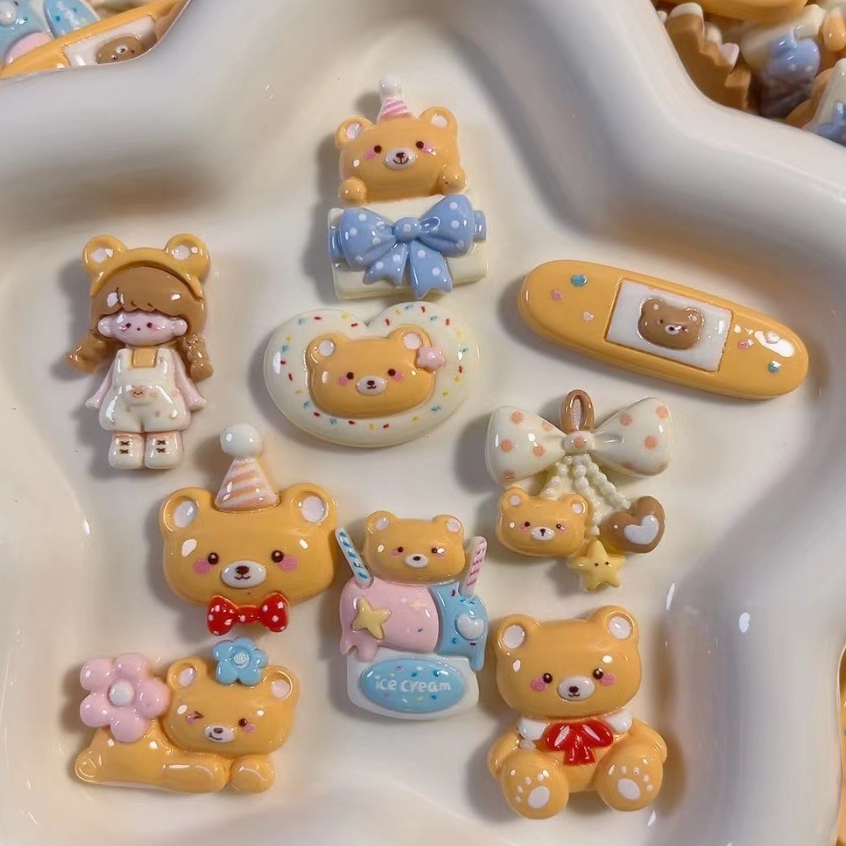 10 ชิ้น / แพ็ค การ์ตูน อาหาร เค้ก เรซิ่น อุปกรณ์ กาวครีม ด้านหลังแบน สําหรับ DIY แฮนด์เมด สร้างสรรค์ ถ้วยน้ํา เครื่องเขียน กล่อง วัสดุตกแต่ง