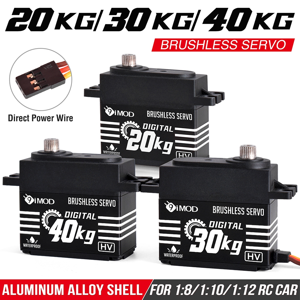 กันน้ํา RC Servo 1/10 9imod Brushless Servo เกียร์โลหะดิจิตอล Servo สําหรับ 1/8 1/10 RC Crawler รถเร