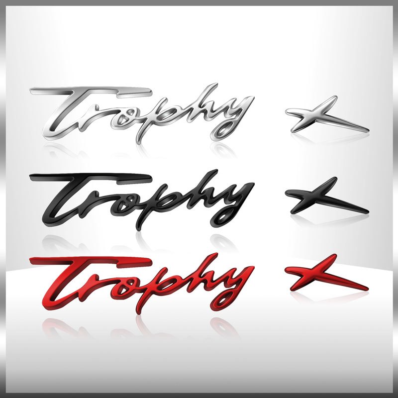 รถ 3D โลหะสติกเกอร์ Trophy X โลโก้ด้านหน้าหัวตัวอักษรสัญลักษณ์ Decal สําหรับ MG MG5 MG6 ZS HS MG3 GS TF ZR อุปกรณ์เสริม