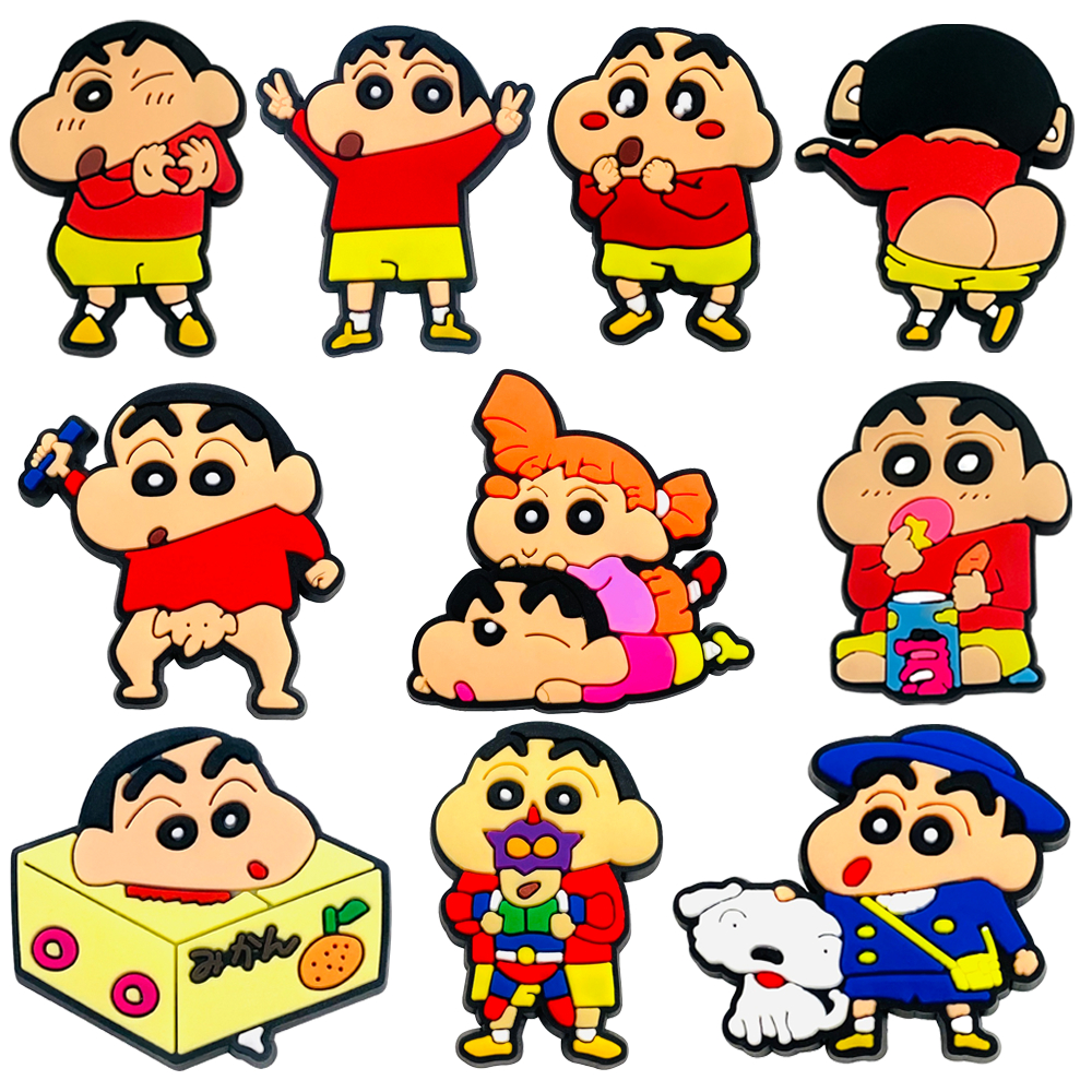 ขายเดียว Cute Crayon Shin Chan Series Anime Shoe Charms