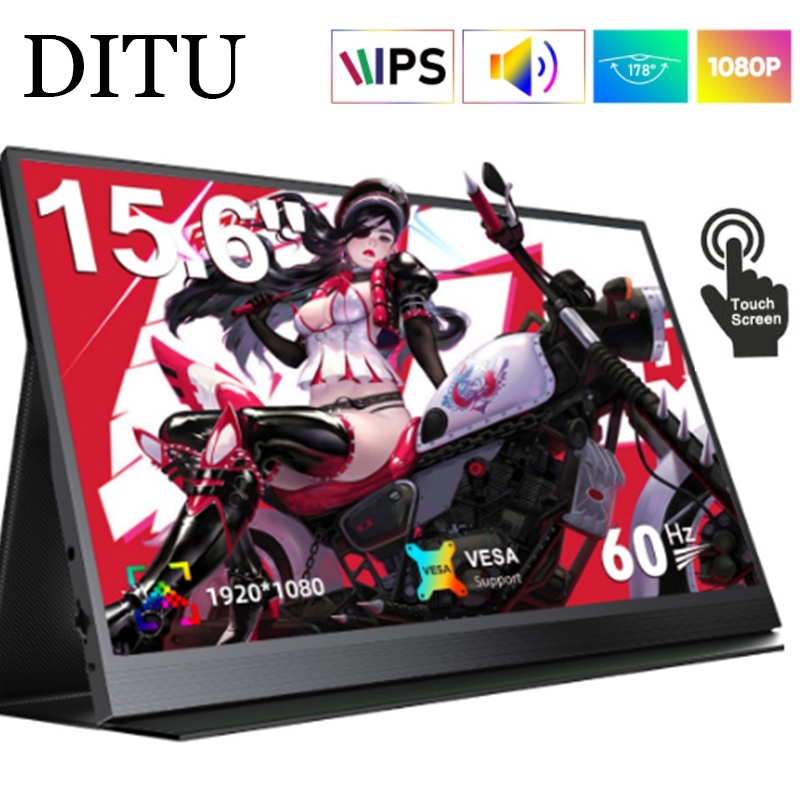 DITU Protable Monitor 15.6“ gaming จอแสดงผลแบบพกพา 60HZ HD 1920*1080P FHD monitor สําหรับ Switch XBO