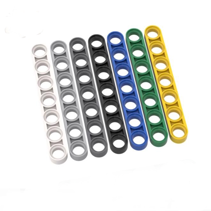5 ชิ้น DIY Building Blocks 1x7 บาง Liftarm ขนาดใช้งานร่วมกับ 32065 อิฐของเล่นพลาสติกสําหรับเด็ก