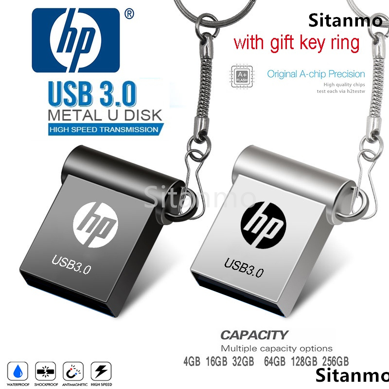 Hp USB 3.0 2TB Pendrive โลหะ USB แฟลชไดรฟ์ 4GB 8GB 16GB 32GB 128GB ความเร็วสูงแฟลชดิสก์ Memory Stick