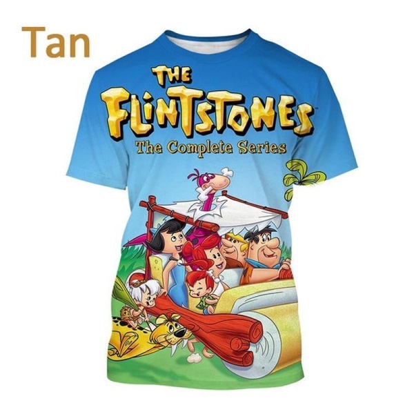 Cartoon Character Pattern Mens Short-Sleeved All-Match Mens T @