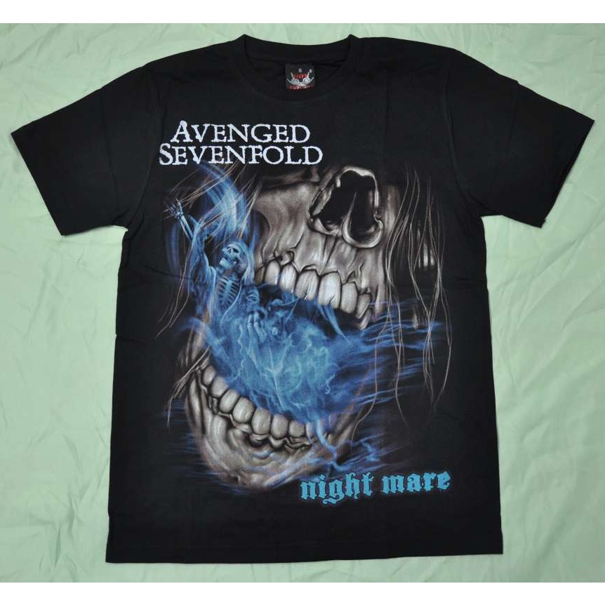 Avenged Sevenfold TShirt A7X Band Merch Nightmare เสื้อยืดคุณภาพสูงลําลองแขนสั้น Tee