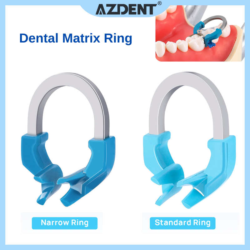 Azdent Dental Sectional Matrix System Sectional Contoured Matrix Bands Universal/Narrow Nickel Titanium Clamping Ring