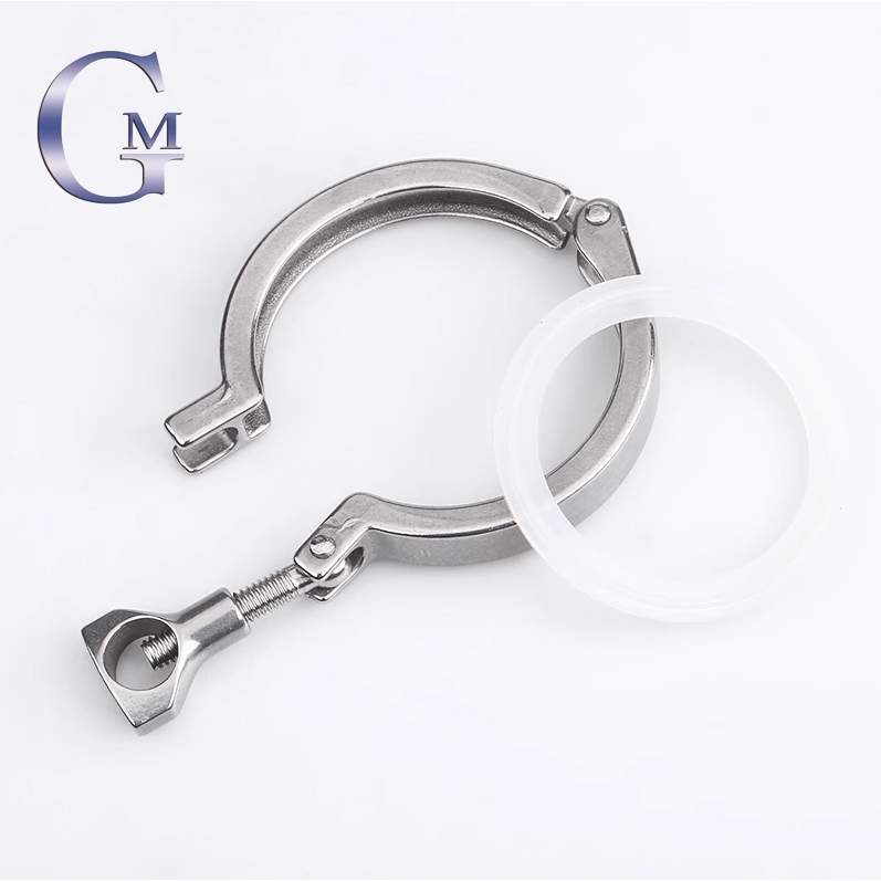 Ss316 1 ชุด 1.5" 2" 2.5" 3" Tri Clamp + ปะเก็นซิลิโคน 50.5/64/77.5/91 มม. Ferrule OD SS316Stainless Steel Tri Clover สุขาภิบาล Fitting