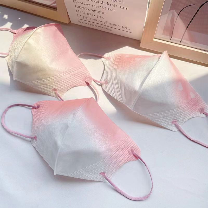 หน้ากากเชอร์รี่ 3D พิมพ์ลายดอกไม้ สําหรับผู้ใหญ่ และผู้หญิง 10 ชิ้น