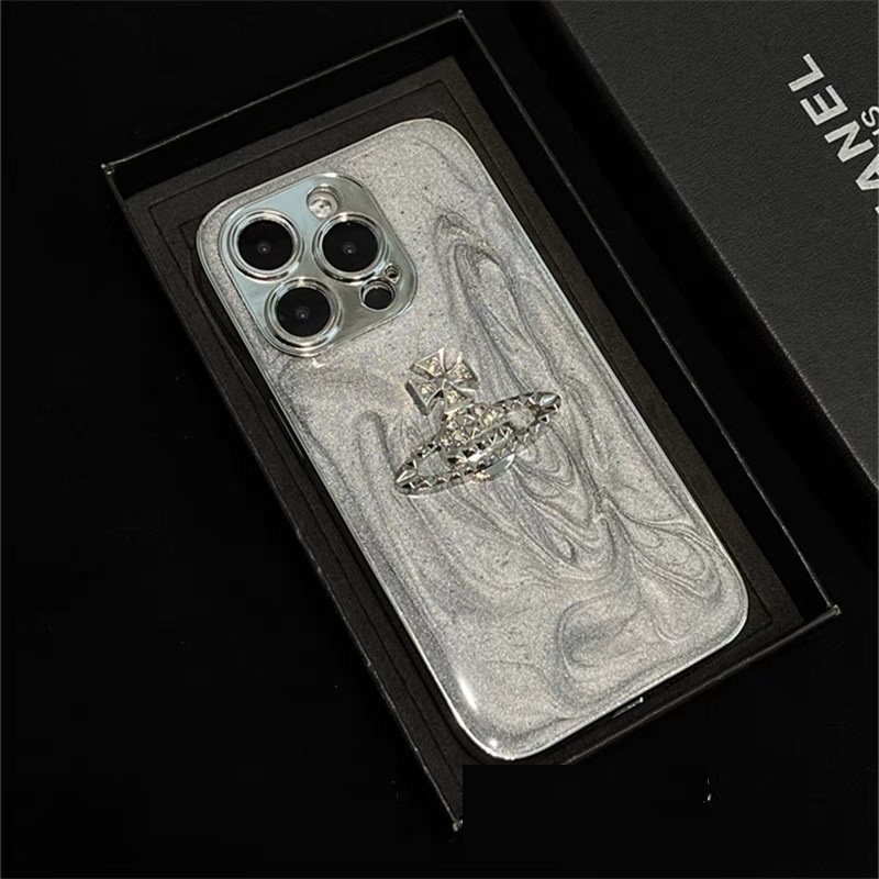 Cool planet 3d เคสโทรศัพท์สีเทาสําหรับ Iphone17 air16promax 15 14pro max ผงแวววาว 14plus สไตล์ใหม่ 13 pro max 11 ขั้นสูงป้องกันการตก 12 Pro 12pro Max เคสโทรศัพท์ที่สวยงาม
