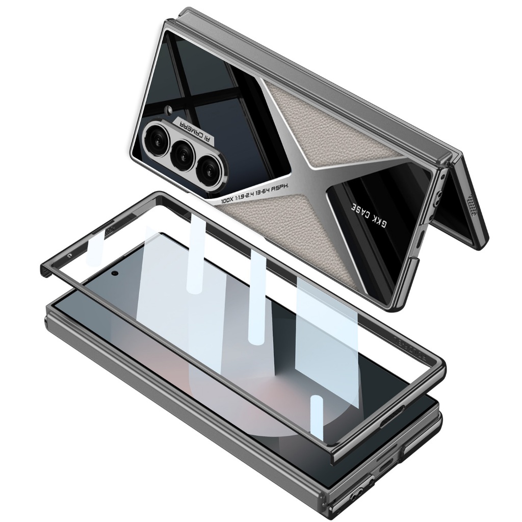 กรณีสําหรับ Samsung Galaxy Z FOLD 6 5 4 3 Fold6 fold5 FOLD4 เคสโทรศัพท์ Electroplated ผิวธรรมดา Ultra-thin ป้องกันปกหลังแบบบูรณาการ shell เมมเบรน