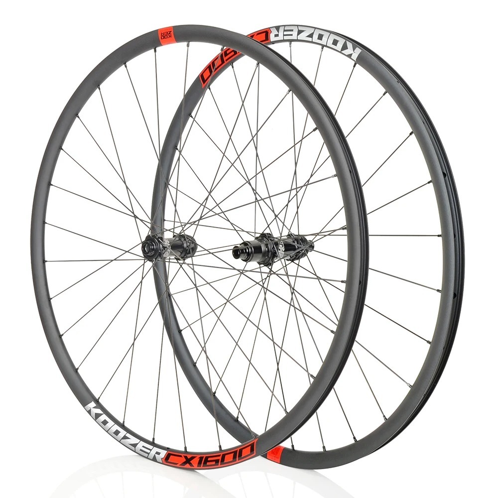 Koozer CX1600 แผนที่กรวด CX ดิสก์เบรกจักรยานล้อชุด 700C 5x100 5x135 QR 12x100 12x142 HGR XDR MSR 10 