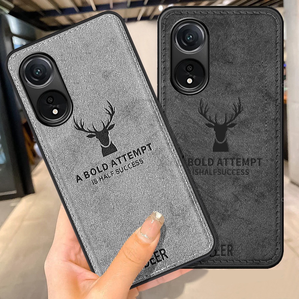 เหงื่อและกันกระแทกกรณีโทรศัพท์ผ้า OPPO A18 A38 A58 A78 A79 A98 Reno 12 Pro Reno 11F Reno 10 Pro