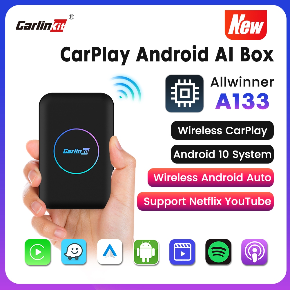 2024 CarlinKit Tbox Lite Android 10 CarPlay Ai กล่อง 2G + 32G รถเล่นกล่องทีวีสําหรับ Netflix ไร้สาย 