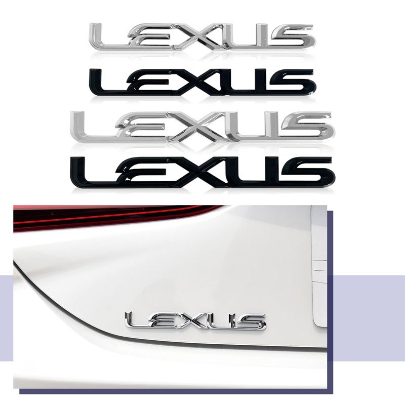 3d พลาสติก ABS Emblem Lexus โลโก้รถ Fender ด้านหลังป้ายสติกเกอร์สําหรับ Lexus RX350 NX200 ES300 IS300 LX470 LX570 Decals อุปกรณ์เสริม