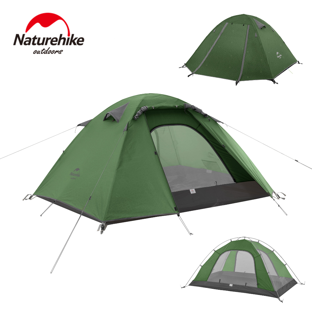 Naturehike เต็นท์เดินป่ากลางแจ้ง 2 คนกันน้ําลายนูน Camping เต็นท์ Mountaineering