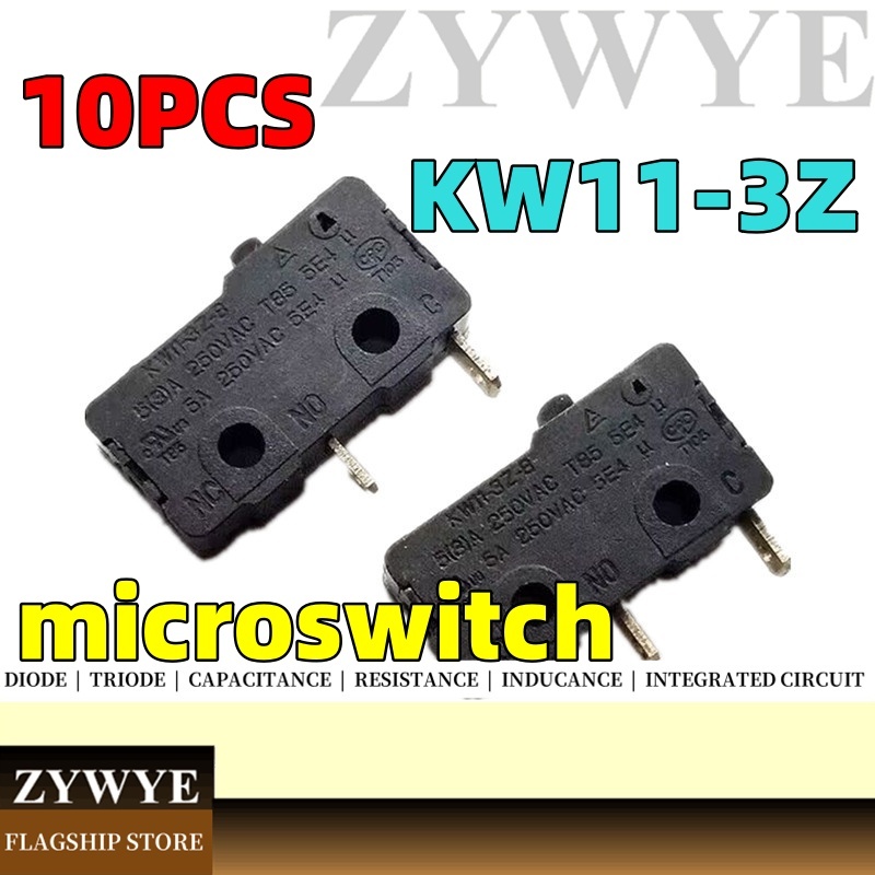 10pcs Micro Switch KW11-3Z เครื่องบดเนื้อ Micro Switch เครื่องคั้นน้ําผลไม้สวิทช์ Soymilk Maker สวิทช์ KW11 ยาวฟุตเตาแก๊สปุ่มเริ่มต้น Igniter