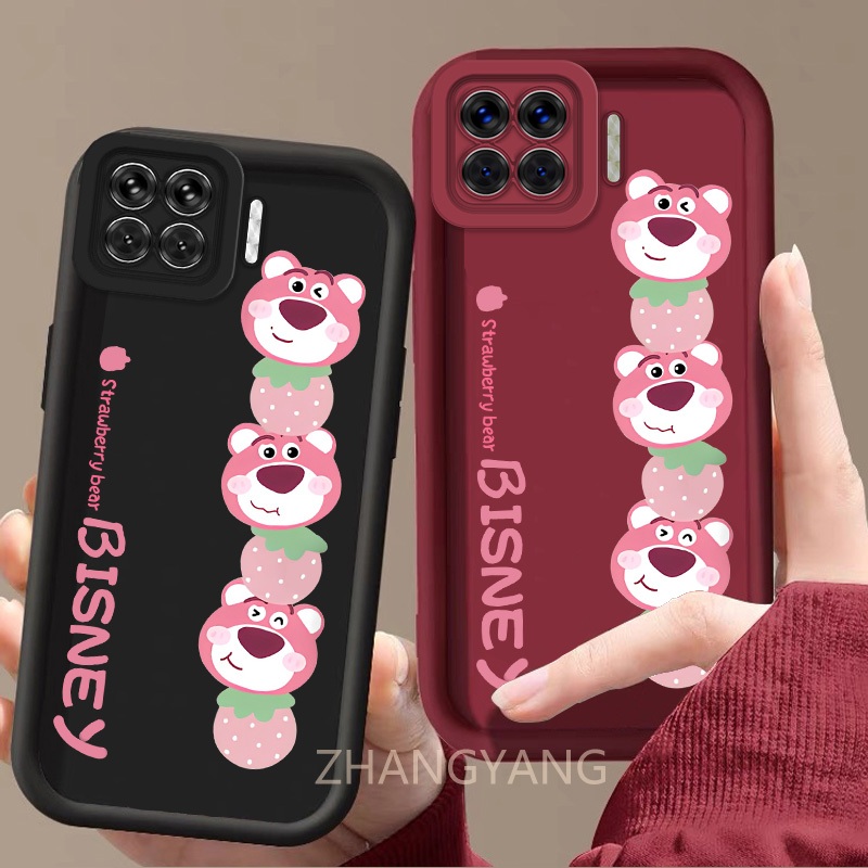 เคสสําหรับ OPPO A93 4G A73 4G Reno 4F เคสโทรศัพท์การ์ตูนหมีน่ารักพร้อมซิลิโคน TPU เคสนิ่มป้องกันการตกและกันกระแทกกล้องโทรศัพท์คลุมทั้งหมด