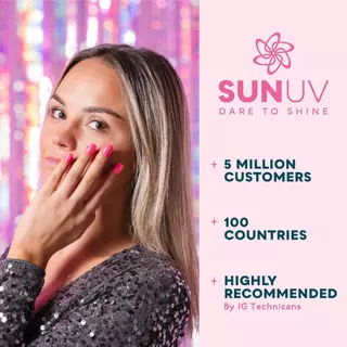 SUNUV ถุงมือป้องกัน UV สำหรับอบเล็บเจล UPF 50+ ปกป้องมือจากรังสียูวี