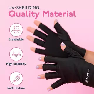 SUNUV ถุงมือป้องกัน UV สำหรับอบเล็บเจล UPF 50+ ปกป้องมือจากรังสียูวี