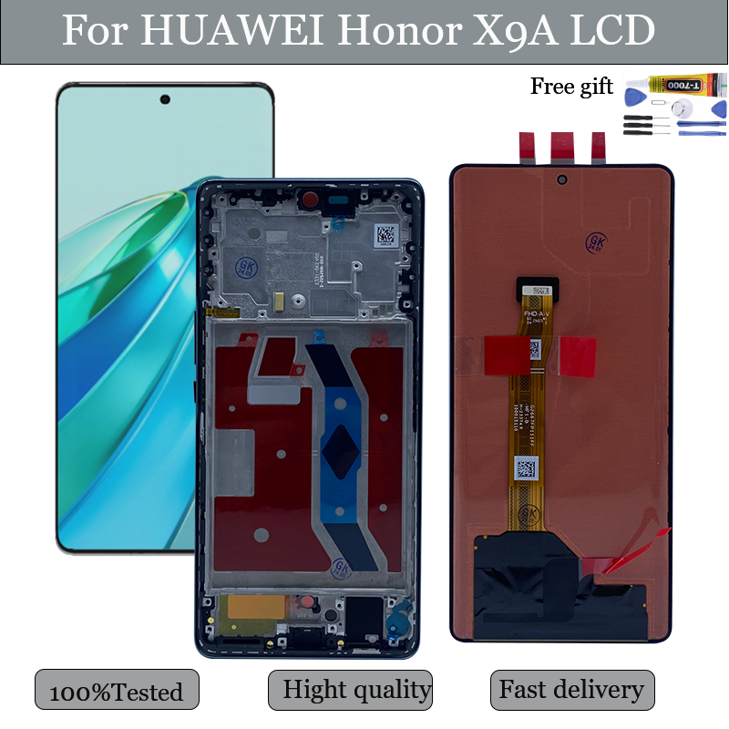 อะไหล่หน้าจอสัมผัสดิจิทัล LCD สําหรับ Huawei Honor X9a RMO-NX1