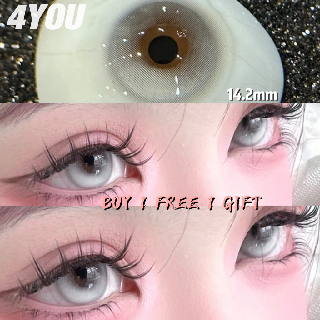 เกรด 0 ~-8.00 สีเทาสีเขียวสีคอนแทคเลนส์เกรด 2 ชิ้นตาโตธรรมชาตินุ่มสีชมพูติดต่อ ใช่ 14.2 มม.-14.5 มม.